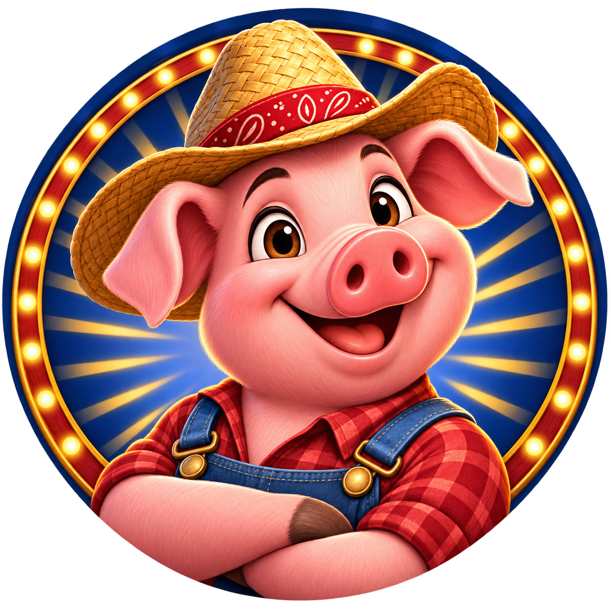 Hoot & Holler pig mascot